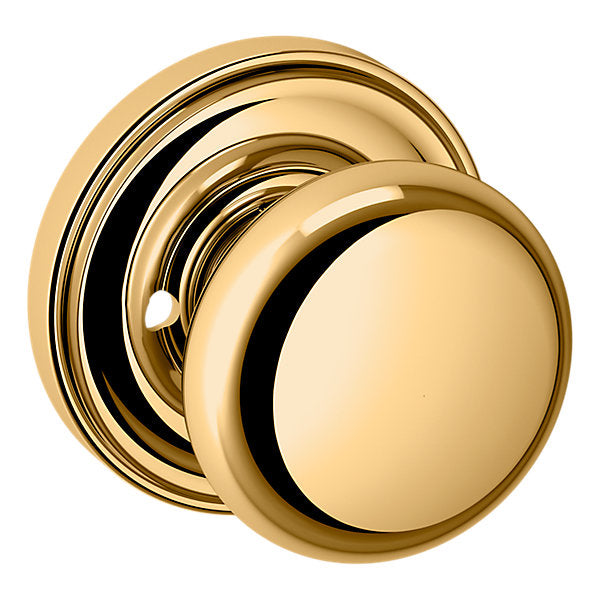 Baldwin Hardware Perilla 5015 Classic con Roseta 5048 — Latón pulido Lifetime (PVD) — Privacidad