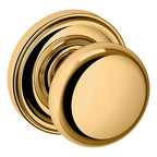 Baldwin Hardware Perilla 5015 Classic con Roseta 5048 — Latón sin laca — Dummy completo