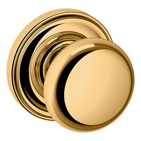 Baldwin Hardware Perilla 5015 Classic con Roseta 5048 — Latón sin laca — Dummy completo