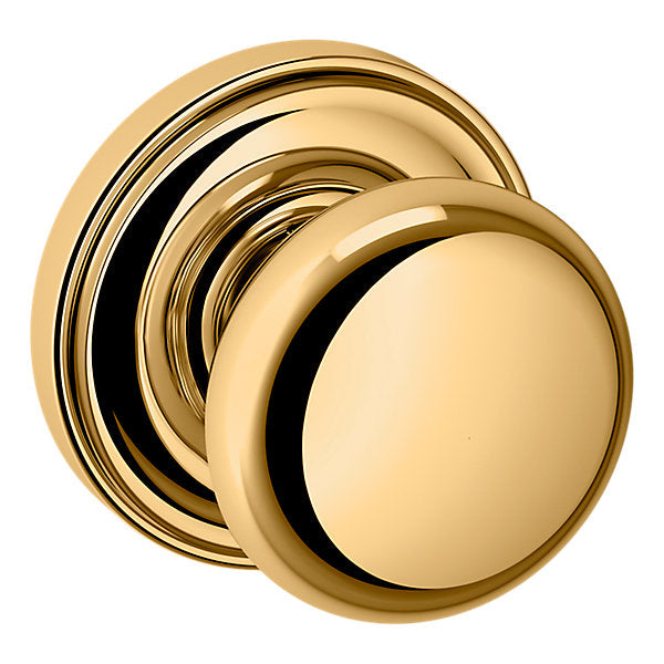 Baldwin Hardware Perilla 5015 Classic con Roseta 5048 — Latón sin laca — Paso