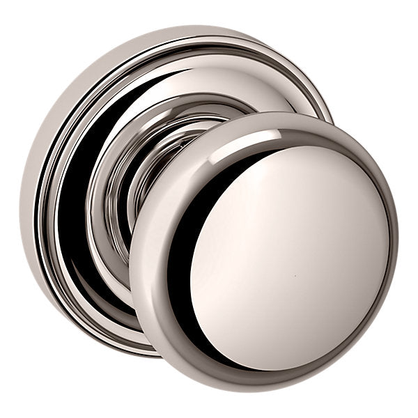 Baldwin Hardware Perilla 5015 Classic con Roseta 5048 — Níquel pulido Lifetime — Paso