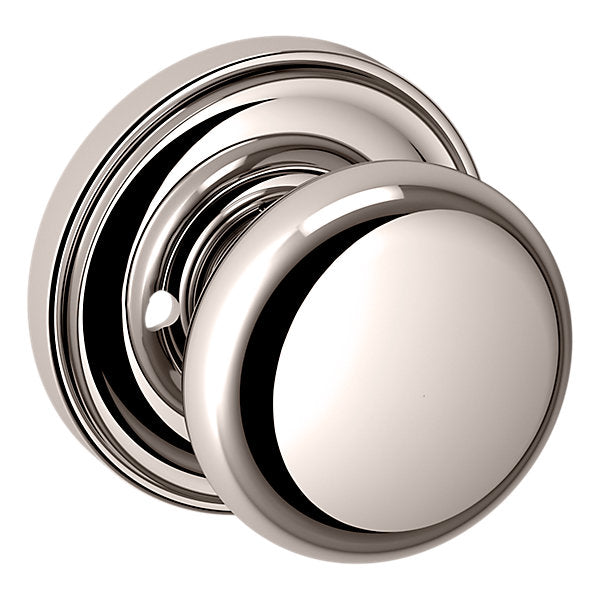 Baldwin Hardware Perilla 5015 Classic con Roseta 5048 — Níquel pulido Lifetime — Privacidad