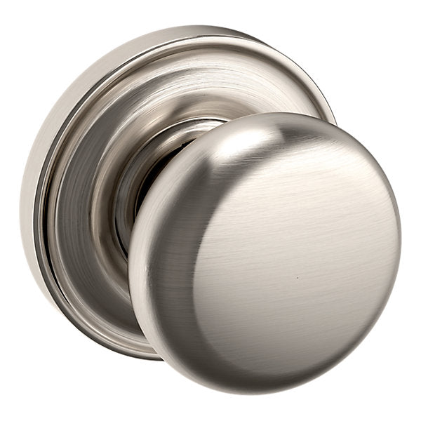 Baldwin Hardware Perilla 5015 Classic con Roseta 5048 — Níquel satinado Lifetime — Dummy completo