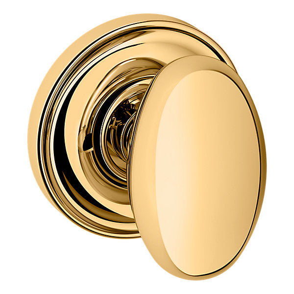 Baldwin Hardware Perilla 5025 con Roseta 5048 — Latón pulido Lifetime (PVD) — Privacidad