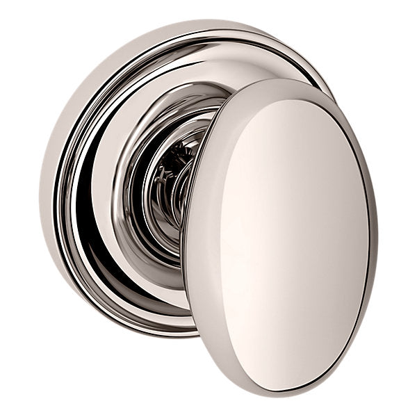 Baldwin Hardware Perilla 5025 con Roseta 5048 — Níquel pulido Lifetime — Paso