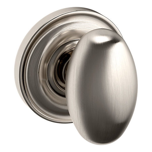 Baldwin Hardware Perilla 5025 con Roseta 5048 — Níquel satinado Lifetime — Dummy completo