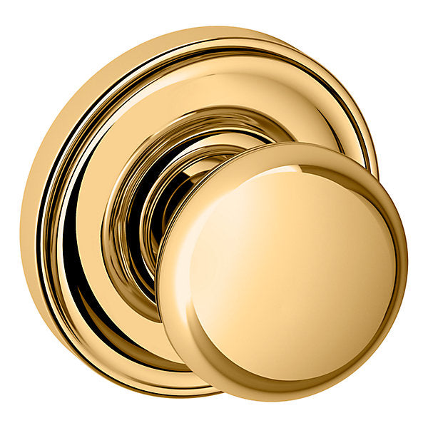 Baldwin Hardware Perilla 5030 con Roseta 5048 — Latón pulido Lifetime (PVD) — Paso