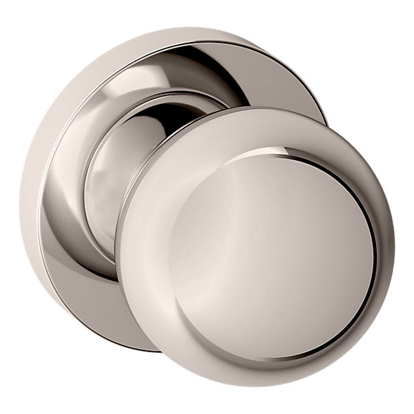 Baldwin Hardware Perilla 5041 con Roseta 5046 — Níquel pulido Lifetime — Paso