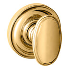 Baldwin Hardware Perilla 5057 con Roseta 5048 — Latón pulido Lifetime (PVD) — Dummy completo
