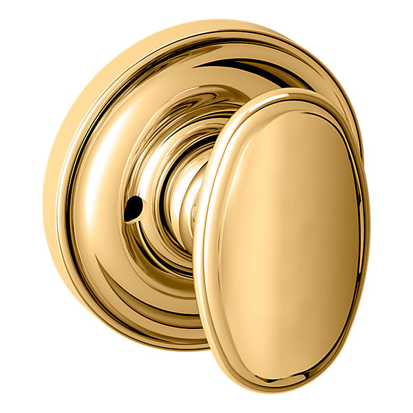Baldwin Hardware Perilla 5057 con Roseta 5048 — Latón pulido Lifetime (PVD) — Privacidad