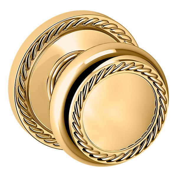 Baldwin Hardware Perilla 5064 con Roseta 5004 — Latón pulido Lifetime (PVD) — Dummy completo