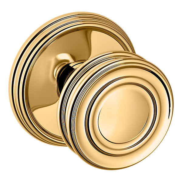 Baldwin Hardware Perilla 5066 con Roseta 5078 — Latón sin laca — Paso