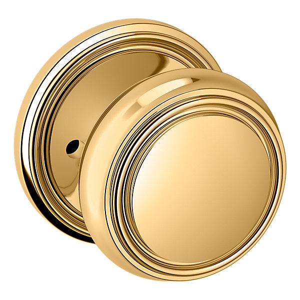 Baldwin Hardware Perilla 5068 con Roseta 5070 — Latón pulido Lifetime (PVD) — Privacidad