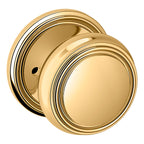 Baldwin Hardware Perilla 5068 con Roseta 5070 — Latón pulido Lifetime (PVD) — Privacidad