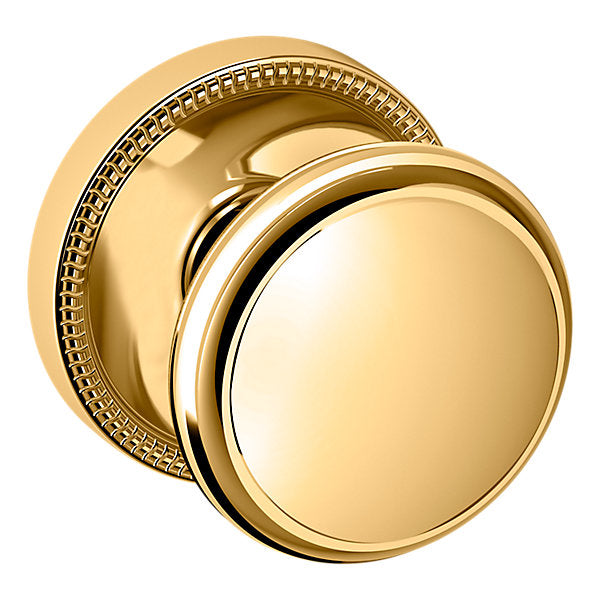Baldwin Hardware Perilla 5069 con Roseta 5076 — Latón pulido Lifetime (PVD) — Dummy completo