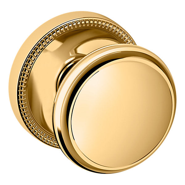 Baldwin Hardware Perilla 5069 con Roseta 5076 — Latón pulido Lifetime (PVD) — Paso