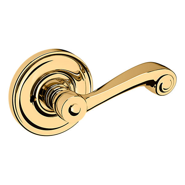 Baldwin Hardware Manija 5103 con Roseta 5048 — Latón pulido Lifetime (PVD) — Privacidad