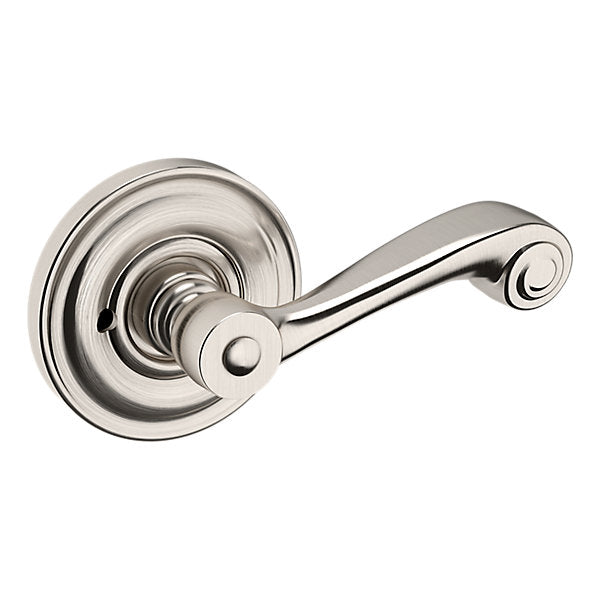 Baldwin Hardware Manija 5103 con Roseta 5048 — Níquel satinado Lifetime — Privacidad