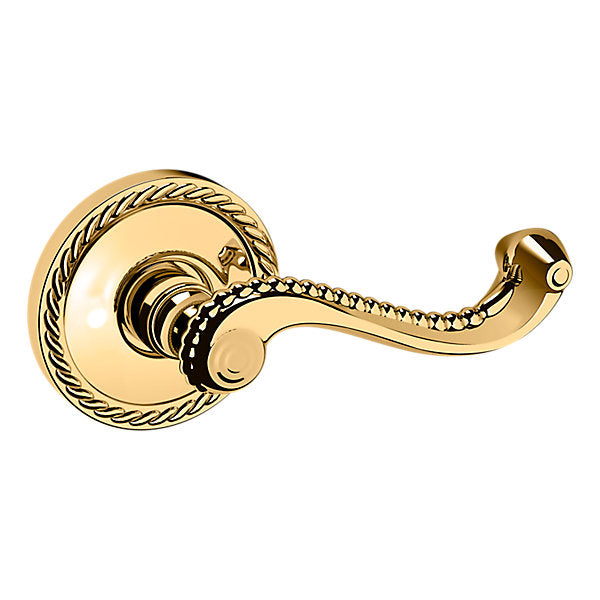 Baldwin Hardware Manija 5104 con Roseta 5004 — Latón pulido Lifetime (PVD) — Dummy completo