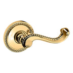 Baldwin Hardware Manija 5104 con Roseta 5004 — Latón pulido Lifetime (PVD) — Paso