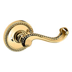 Baldwin Hardware Manija 5104 con Roseta 5004 — Latón sin laca — Privacidad