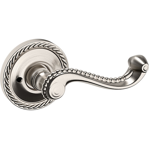 Baldwin Hardware Manija 5104 con Roseta 5004 — Níquel satinado Lifetime — Privacidad