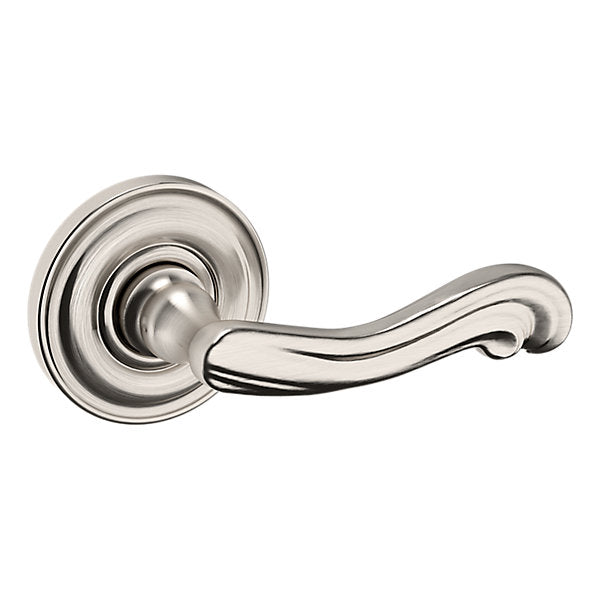 Baldwin Hardware Manija 5108 con Roseta 5048 — Níquel satinado Lifetime — Paso