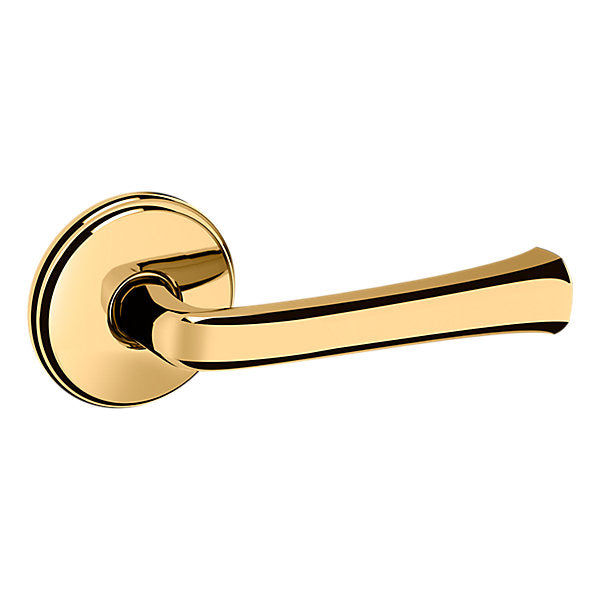 Baldwin Hardware Manija 5112 con Roseta 5075 — Latón pulido Lifetime (PVD) — Dummy completo