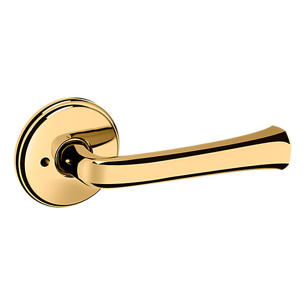 Baldwin Hardware Manija 5112 con Roseta 5075 — Latón sin laca — Privacidad