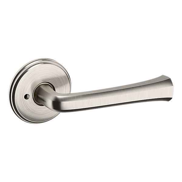 Baldwin Hardware Manija 5112 con Roseta 5075 — Níquel satinado Lifetime — Privacidad