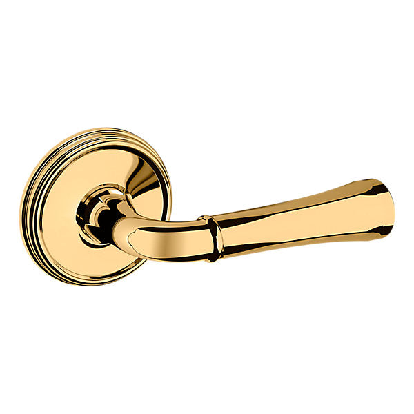 Baldwin Hardware Manija 5113 con Roseta 5078 — Latón pulido Lifetime (PVD) — Dummy completo