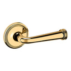 Baldwin Hardware Manija 5116 con Roseta 5070 — Latón pulido Lifetime (PVD) — Paso