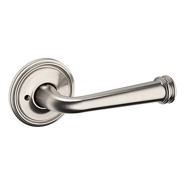 Baldwin Hardware Manija 5116 con Roseta 5070 — Níquel satinado Lifetime — Privacidad