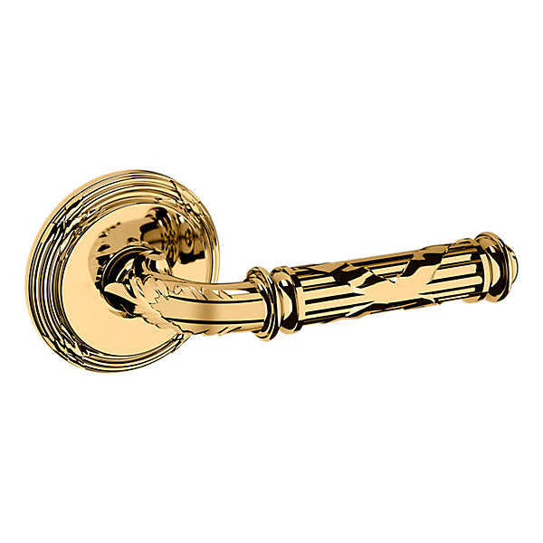Baldwin Hardware Manija 5122 con Roseta 5022 — Latón pulido Lifetime (PVD) — Paso