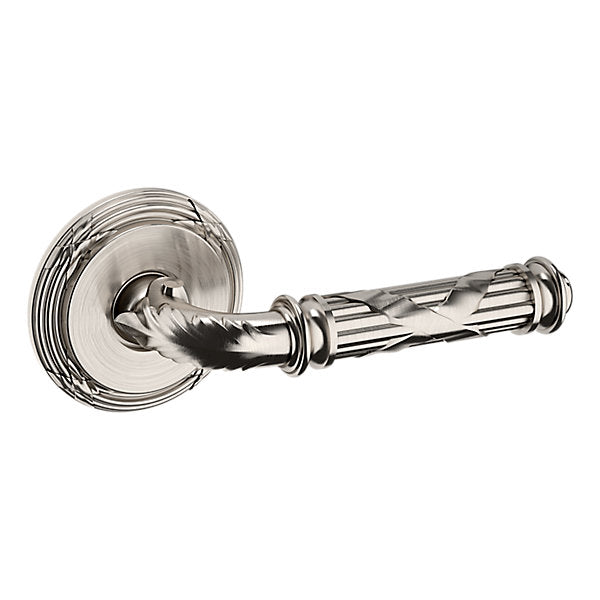 Baldwin Hardware Manija 5122 con Roseta 5022 — Níquel satinado Lifetime — Dummy completo