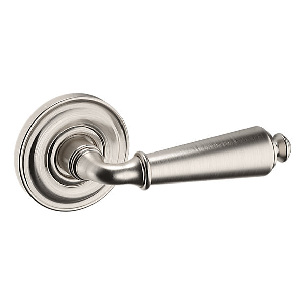 Baldwin Hardware Manija 5125 con Roseta 5048 — Níquel satinado Lifetime — Dummy completo