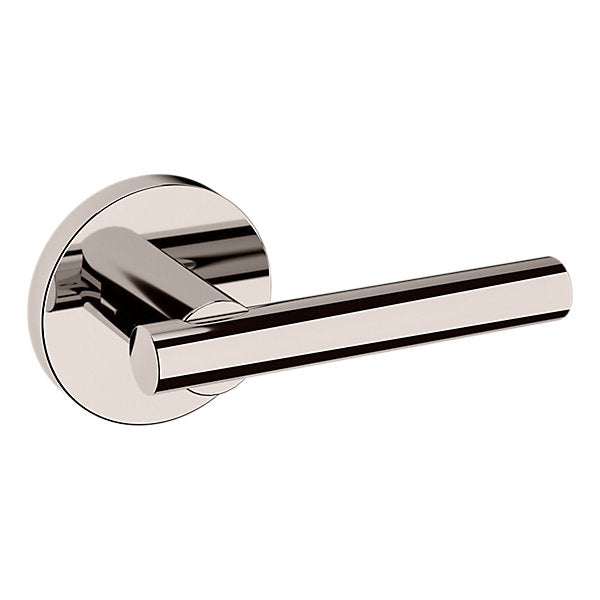 Baldwin Hardware Manija 5137 con Roseta 5046 — Níquel pulido Lifetime — Dummy completo