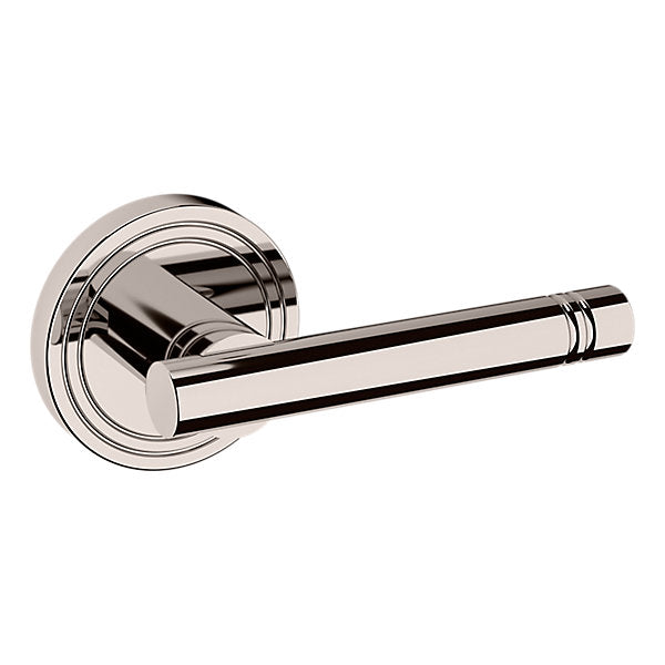 Baldwin Hardware Manija 5138 con Roseta 5047 — Níquel pulido Lifetime — Paso
