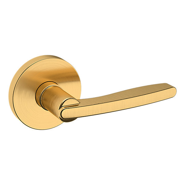 Baldwin Hardware Manija 5164 con Roseta 5046 — Latón satinado Lifetime — Dummy completo