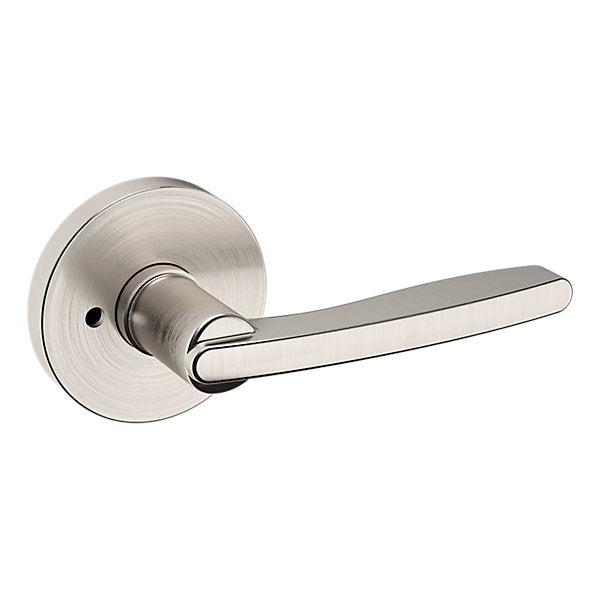 Baldwin Hardware Manija 5164 con Roseta 5046 — Níquel satinado Lifetime — Privacidad