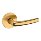 Baldwin Hardware Manija 5165 con Roseta 5046 — Latón satinado Lifetime — Dummy completo