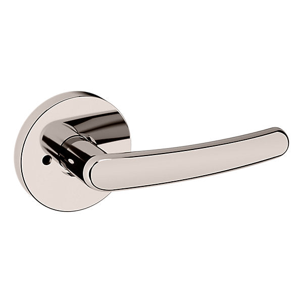 Baldwin Hardware Manija 5165 con Roseta 5046 — Níquel pulido Lifetime — Privacidad