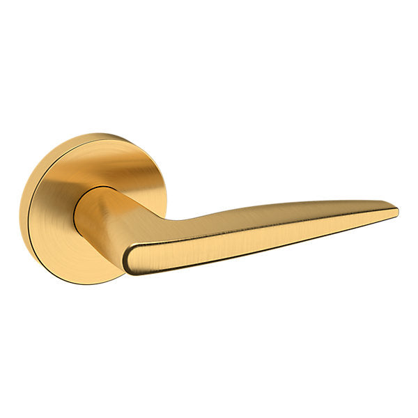 Baldwin Hardware Manija 5166 con Roseta 5046 — Latón satinado Lifetime — Paso