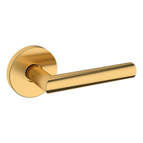 Baldwin Hardware Manija 5173 con Roseta 5046 — Latón satinado Lifetime — Dummy completo