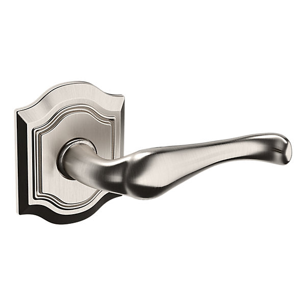 Baldwin Hardware Manija 5447V con Roseta R027 — Níquel satinado Lifetime — Paso