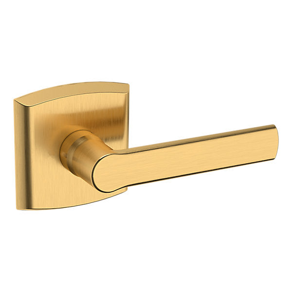 Baldwin Hardware Manija 5485V con Roseta R026 — Latón satinado Lifetime — Paso