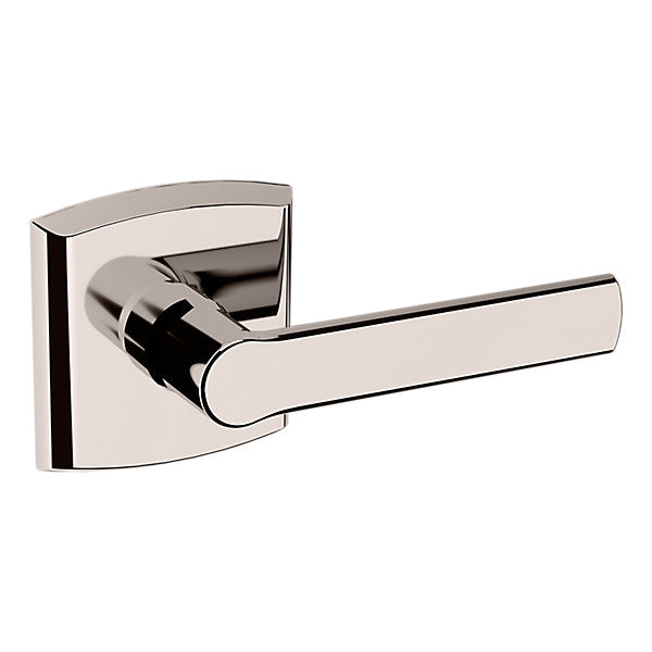 Baldwin Hardware Manija 5485V con Roseta R026 — Níquel pulido Lifetime — Dummy completo