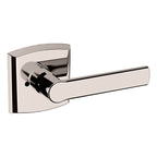 Baldwin Hardware Manija 5485V con Roseta R026 — Níquel pulido Lifetime — Privacidad
