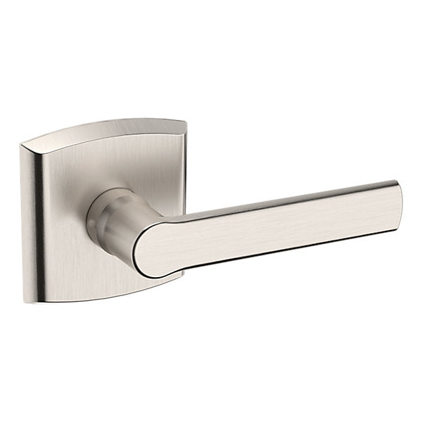 Baldwin Hardware Manija 5485V con Roseta R026 — Níquel satinado Lifetime — Dummy completo
