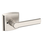 Baldwin Hardware Manija 5485V con Roseta R026 — Níquel satinado Lifetime — Privacidad